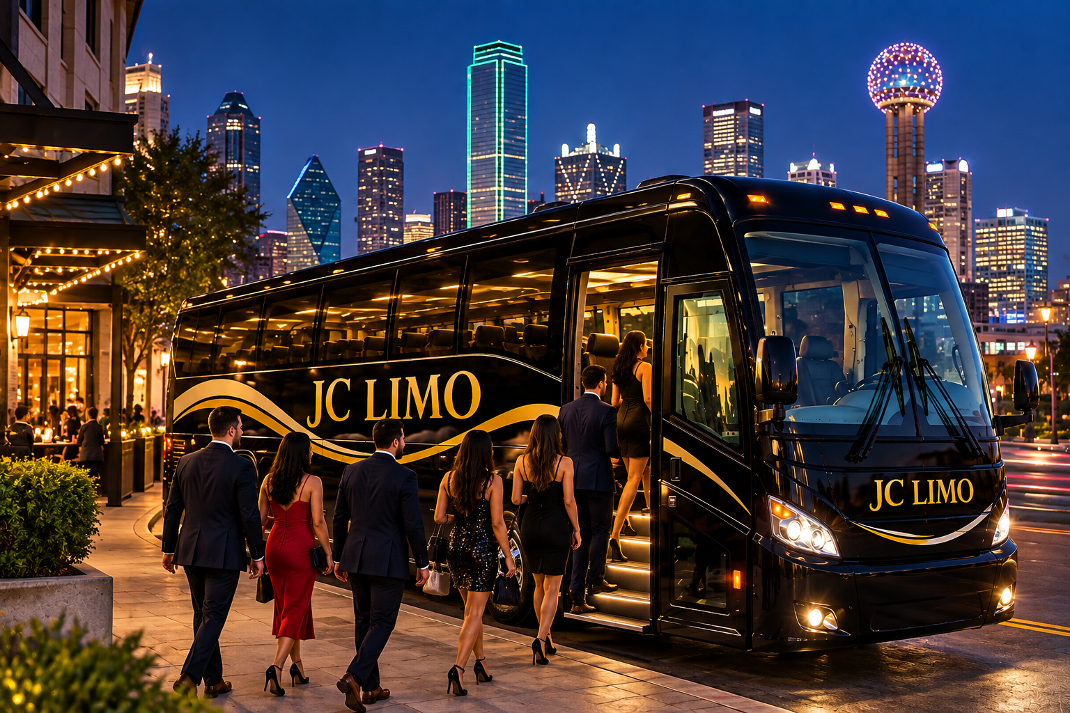 Dallas Nightlife Luxury Limo Departure - JC Limo JC Limo