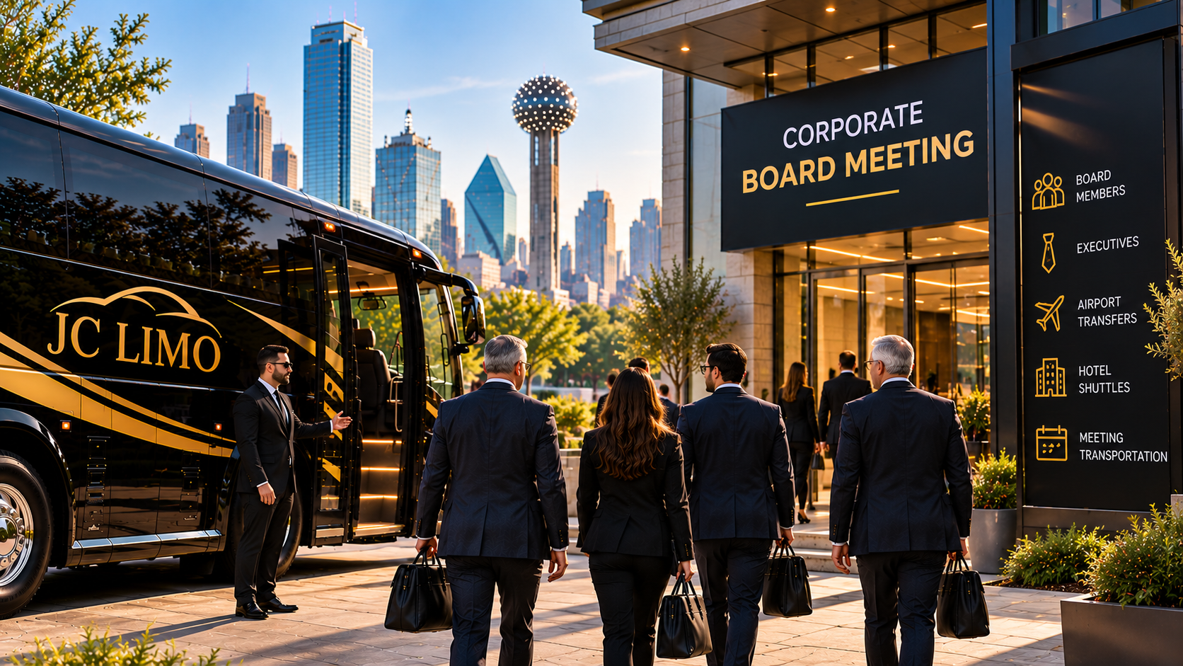 Luxury Corporate Board Meeting Arrival - JC Limo JC Limo